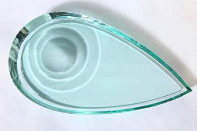  Roberto Giulio Rida Sculptured Glass Box by R Rida made in Italy