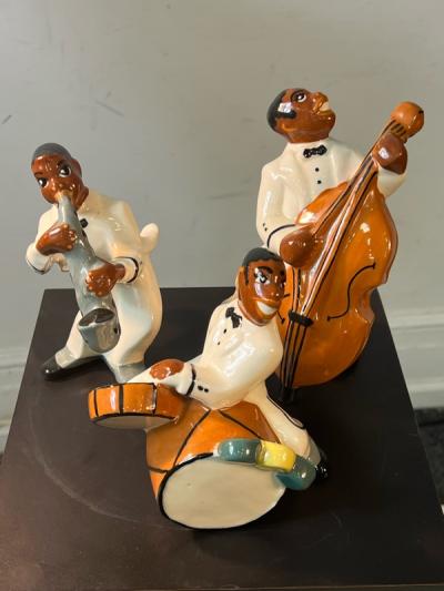  Robj Co STYLIZED CERAMIC JAZZ TRIO IN THE MANNER OF ROBJ