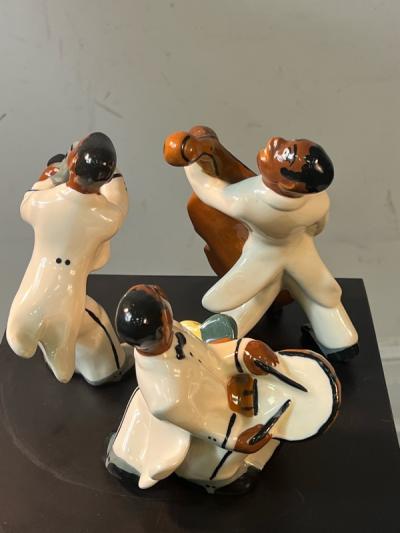  Robj Co STYLIZED CERAMIC JAZZ TRIO IN THE MANNER OF ROBJ