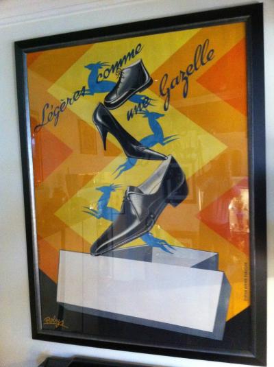  Robys Gazelle French Shoe Poster Signed Robys