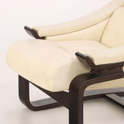  Roche Bobois A Pair of French Leather Cantilevered Lounge Chairs C 1970 Roche Bobois 