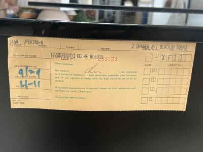  Roche Bobois POST MODERN BLACK LACQUERED NIGHTSTANDS BY PIERRE CARDIN FOR ROCHE BOBOIS