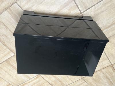  Roche Bobois POST MODERN BLACK LACQUERED NIGHTSTANDS BY PIERRE CARDIN FOR ROCHE BOBOIS