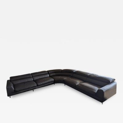  Roche Bobois ROCHE BOBOIS MOVEMENT L SHAPE Leather Sectional Sofa