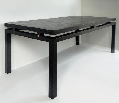  Roche Bobois Roche Bobois Expandable Dining Room Table with Six Matching Chairs From a Set