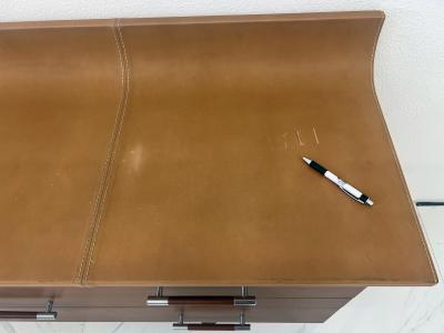  Roche Bobois Roche Bobois Leather Top Vanity Dresser Luigi Gorgoni
