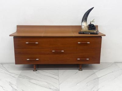  Roche Bobois Roche Bobois Leather Top Vanity Dresser Luigi Gorgoni