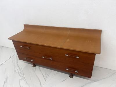  Roche Bobois Roche Bobois Leather Top Vanity Dresser Luigi Gorgoni