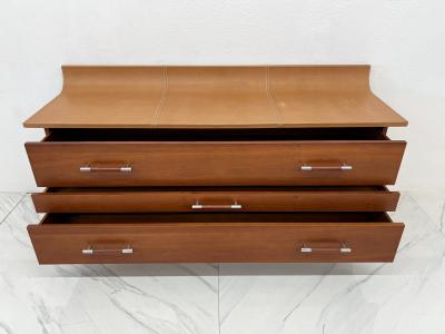  Roche Bobois Roche Bobois Leather Top Vanity Dresser Luigi Gorgoni