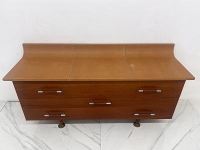  Roche Bobois Roche Bobois Leather Top Vanity Dresser Luigi Gorgoni