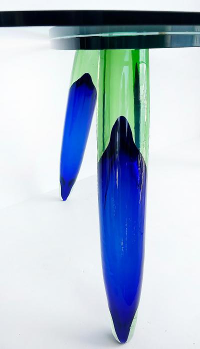  Roche Bobois Roche Bobois Maurice Barilone Murano Glass Dining Table Paris Signed