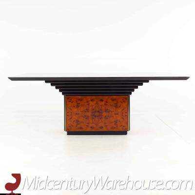  Roche Bobois Roche Bobois Mid Century Burlwood Dining Table