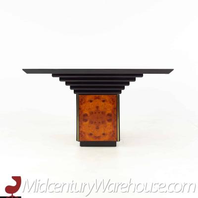  Roche Bobois Roche Bobois Mid Century Burlwood Dining Table