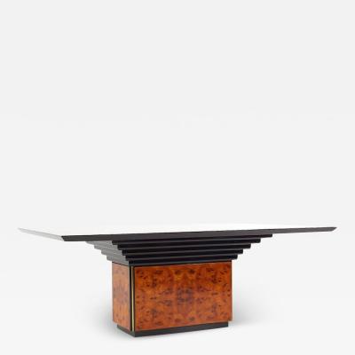  Roche Bobois Roche Bobois Mid Century Burlwood Dining Table