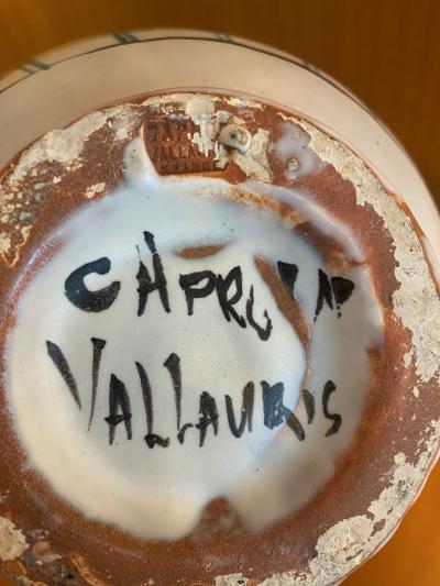  Roger Capron Ceramic Vase Soleil Vallauris south of France 1950s