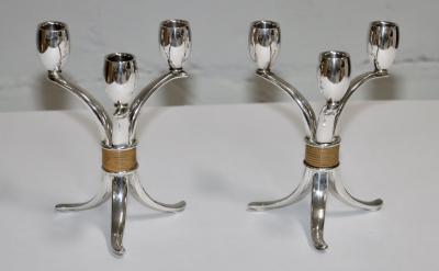  Rogers Bros Silver 1950s Roger Bros Flair Silver plated Candlesticks