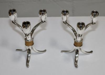  Rogers Bros Silver 1950s Roger Bros Flair Silver plated Candlesticks