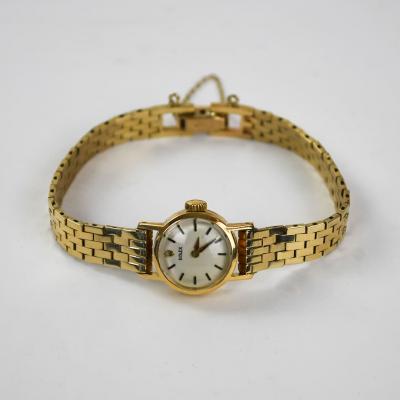  Rolex Watch Co 18K Yellow Gold Vintage Rolex Watch w 13K Band