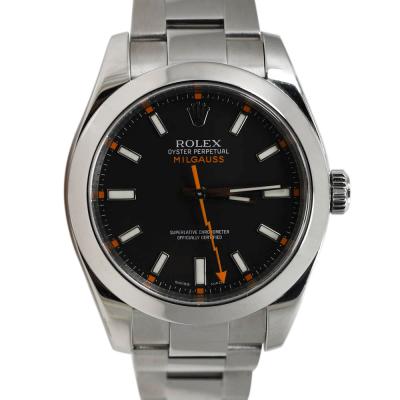  Rolex Watch Co Mens Rolex Milgauss Steel Mdl 116400 Box Papers