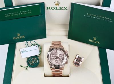  Rolex Watch Co Rolex Cosmograph Daytona 18K Rose gold MDL 116505 Factory Diamond Pink Dial