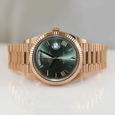  Rolex Watch Co Rolex President Green Dial 18K Rose Gold Watch 40mm