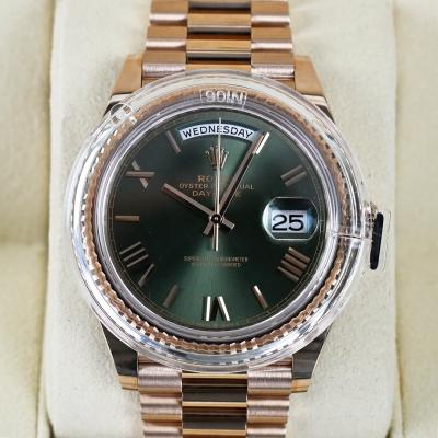  Rolex Watch Co Rolex President Green Dial 18K Rose Gold Watch 40mm