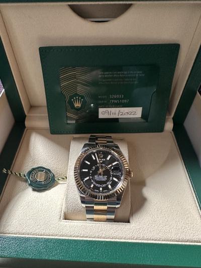 Rolex Watch Co Rolex Sky Dweller 326933 18k Gold and Silver Oyster Bracelet