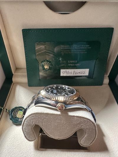 Rolex Watch Co Rolex Sky Dweller 326933 18k Gold and Silver Oyster Bracelet