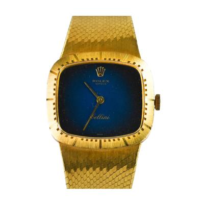  Rolex Watch Co Vintage Rolex Cellini Blue Dial Watch 24mm