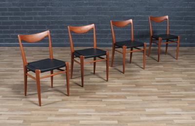  Rolf Rastad Adolf Relling Rolf Rastad Adolf Relling Bambi Teak Leather Dining Chairs