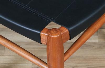  Rolf Rastad Adolf Relling Rolf Rastad Adolf Relling Bambi Teak Leather Dining Chairs