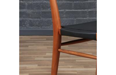  Rolf Rastad Adolf Relling Rolf Rastad Adolf Relling Bambi Teak Leather Dining Chairs