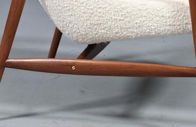  Rolf Rastad Adolf Relling Rolf Rastad Adolf Relling Boucle Leather Lounge Chair