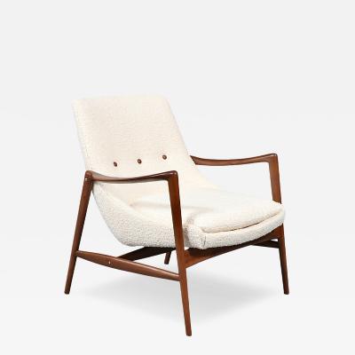  Rolf Rastad Adolf Relling Rolf Rastad Adolf Relling Boucle Leather Lounge Chair