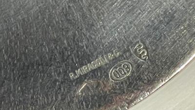  Romeo Miracoli Sterling Silver Art Deco Italian Candlestick made by Romeo Miracoli