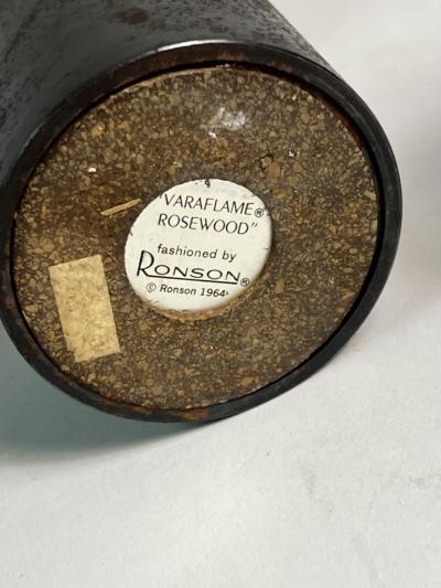 Ronson Ronson Veriflame Rosewood butane candlestick 1964
