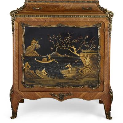  Rosel Lacquer and gilt bronze cabinet in the Japonisme style by Rosel