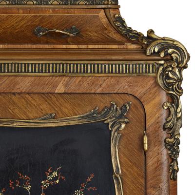  Rosel Lacquer and gilt bronze cabinet in the Japonisme style by Rosel