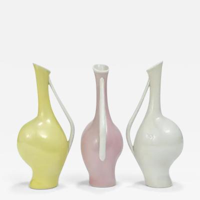  Rosenthal 3 Rosenthal Luise Midcentury Porcelain Pastel Vases Fritz Heidenreich German