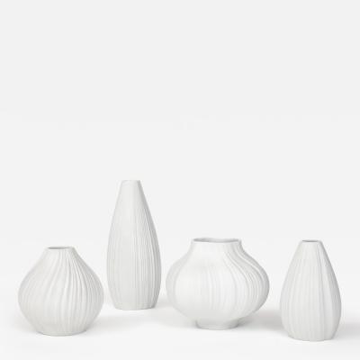  Rosenthal Martin Freyer for Rosenthal Mini Pliss e Matte White Vases