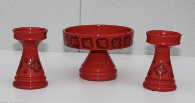  Rosenthal Netter Rosenthal Netter Italian Pottery Candle Holders And Decorative Bowl Set