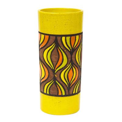  Rosenthal Netter Rosenthal Netter Vase Ceramic Yellow Orange Brown Onion Signed