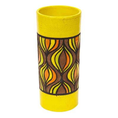  Rosenthal Netter Rosenthal Netter Vase Ceramic Yellow Orange Brown Onion Signed