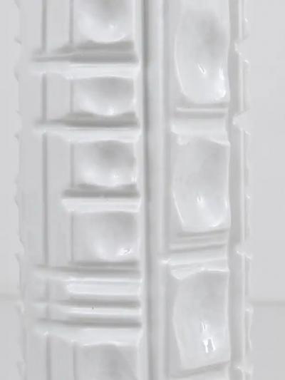  Rosenthal Rosenthal Germany Op Art Huge White Relief Porcelain Vase 1960s