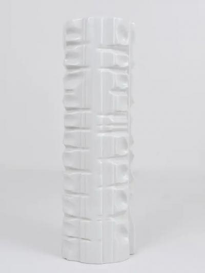  Rosenthal Rosenthal Germany Op Art Huge White Relief Porcelain Vase 1960s