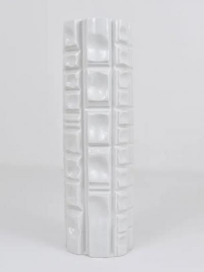  Rosenthal Rosenthal Germany Op Art Huge White Relief Porcelain Vase 1960s