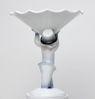  Rosenthal Rosenthal Porcelain Deco Figure Holding a Compote by Gustav Oppel 1923 Germany