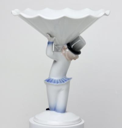  Rosenthal Rosenthal Porcelain Deco Figure Holding a Compote by Gustav Oppel 1923 Germany