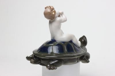  Rosenthal Rosenthal Porcelain Figure of Putti Sitting on Turtle 1920 Germany