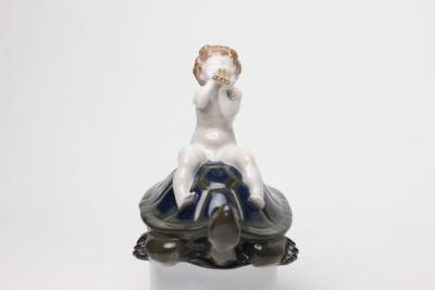  Rosenthal Rosenthal Porcelain Figure of Putti Sitting on Turtle 1920 Germany